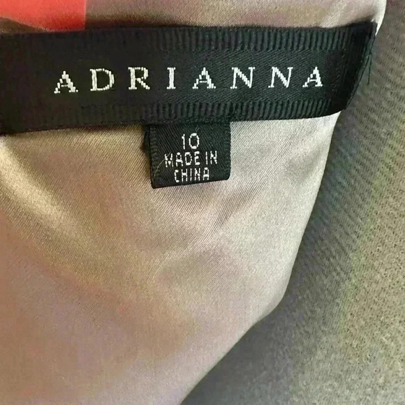 ADRIANNA 100% SILK TIERED SPAGHETTI DRESS Size 10 - Picture 7 of 12